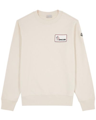 Moncler Logo Cotton Sweatshirt - White