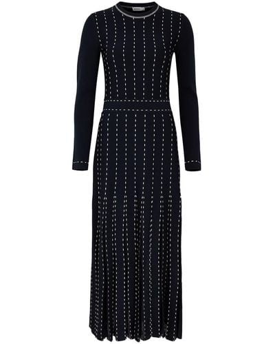 Jonathan Simkhai Lunette Striped Stretch-knit Midi Dress - Black