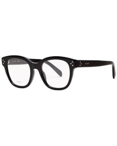 Celine Square-Frame Optical Glasses, Glasses, , Can Be Fitted With Prescription Lenses, Designer-Engraved Arm - Black