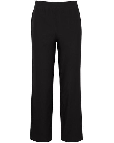 Eileen Fisher Cropped Stretch-crepe Trousers - Black