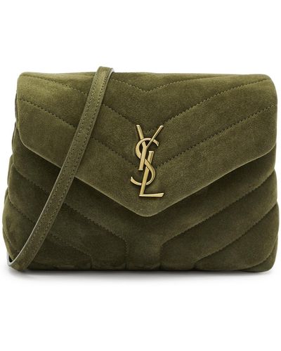 Saint Laurent Loulou Toy Quilted Cross Body Bag - Green