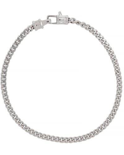 Tom Wood Curb M Sterling Chain Bracelet - Metallic
