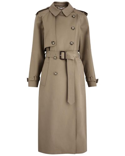 Stella McCartney Double-Breasted Cotton Trench Coat - Natural