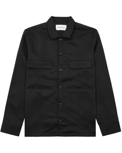 Calvin Klein Twill Overshirt - Black