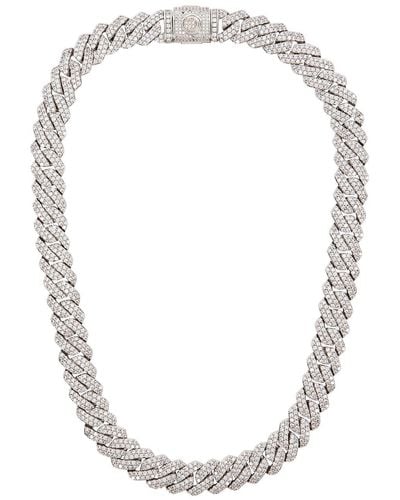 CERNUCCI Prong 18kt White Gold-plated Chain Necklace
