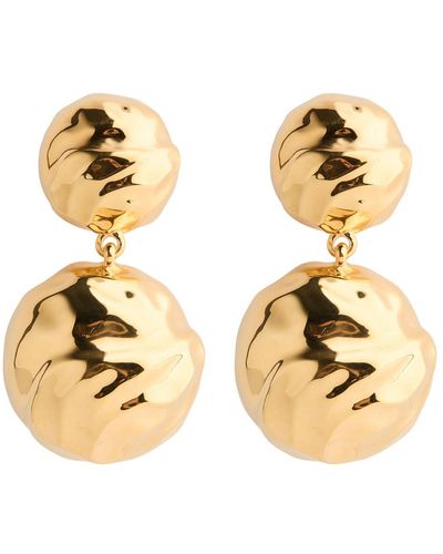Joanna Laura Constantine Orb Large 18Kt-Plated Drop Earrings - Metallic
