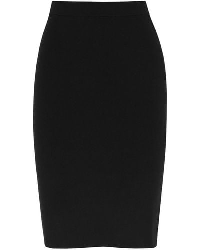 Saint Laurent Saint Laurent Stretch-wool Pencil Skirt - Black