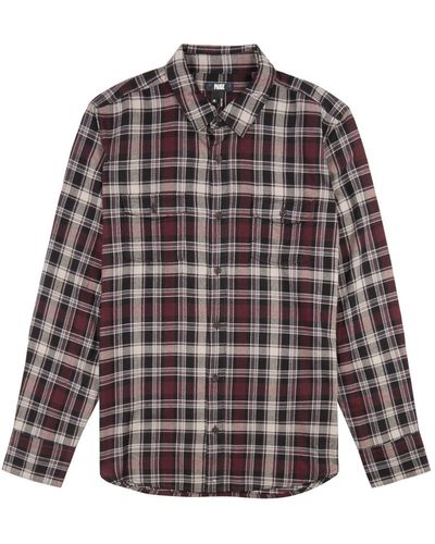 PAIGE Everett Checked Cotton-blend Shirt - Red