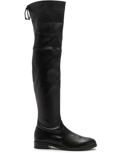 Stuart Weitzman Lowland Bold Leather Over-the-knee Boots - Black