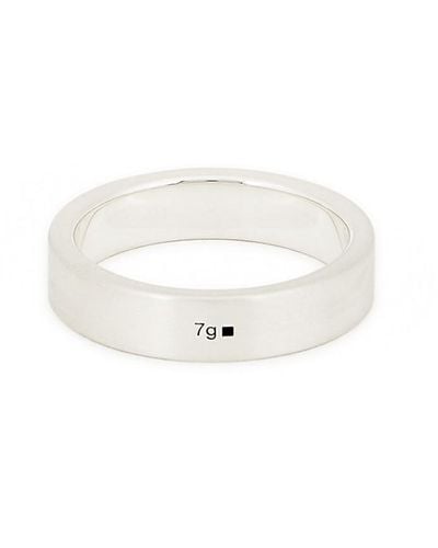 Le Gramme 7g Brushed Sterling Ring - White