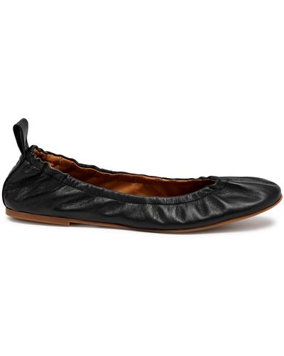 Atp Atelier Teano Leather Ballet Flats - Black