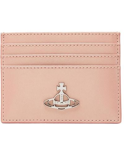 Vivienne Westwood Pearlescent Leather Card Holder - Pink
