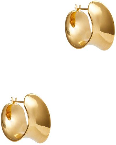 AGMES Laila Mini Vermeil Hoop Earrings - Metallic