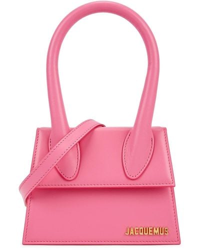 Jacquemus Le Chiquito Moyen Leather Top Handle Bag, Bag - Pink