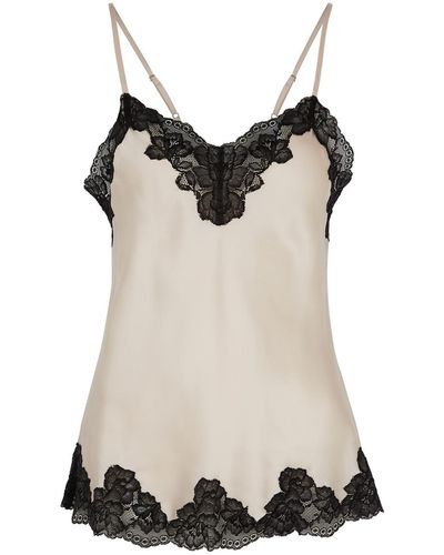 Nk Imode Morgan Lace-trimmed Silk Camisole - Black