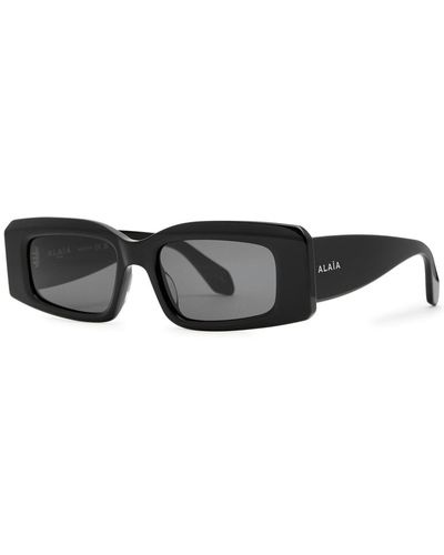 Alaïa Alaïa Rectangle-frame Sunglasses - Black