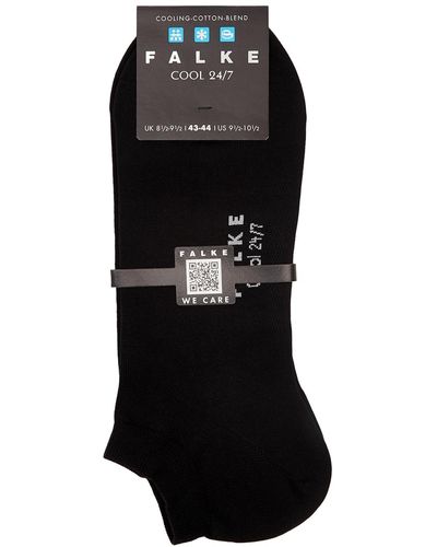 FALKE Cool 24/7 Cotton-Blend Trainer Socks - Black