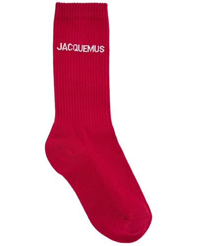 Jacquemus Les Chaussettes Logo Cotton-blend Socks - Red