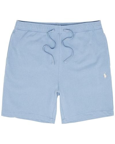 Polo Ralph Lauren Logo-Embroidered Cotton Shorts - Blue