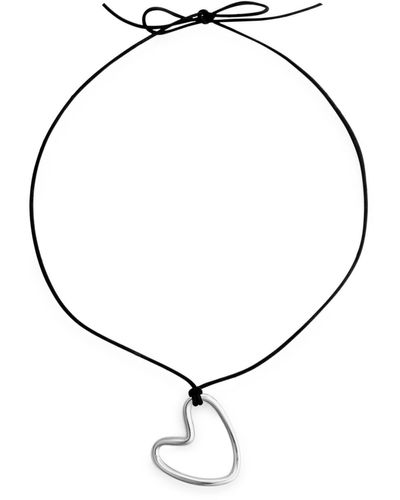 AGMES Altun Heart Cord Necklace - Metallic