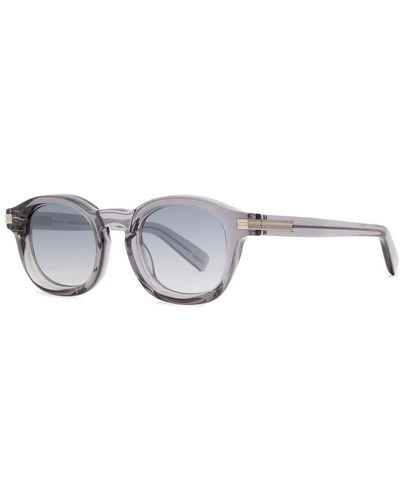 Zegna Aurora I Round-Frame Sunglasses - Grey