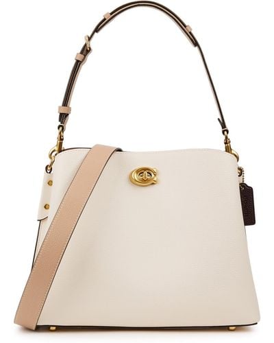 COACH Willow Leather Shoulder Bag - Natural
