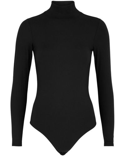 Spanx Suit Yourself Ribbed Stretch-jersey Bodysuit - Black