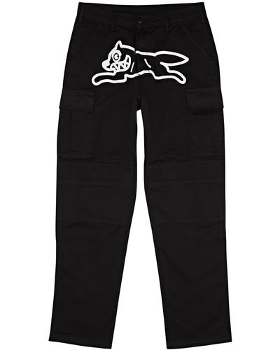 ICECREAM Running Dog Cotton-twill Cargo Pants - Black