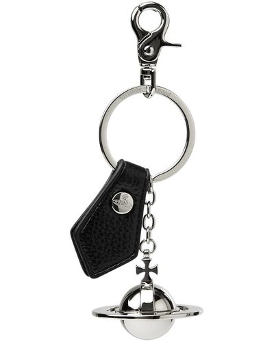 Vivienne Westwood Orb Silver-plated Keyring - White