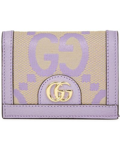 Gucci Ophidia Jumbo gg Monogrammed Wallet - Purple