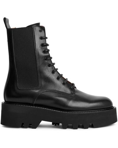 Atp Atelier Pescaro Black Leather Ankle Boots