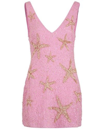 RIXO London Christabel Sequin-Embellished Mini Dress - Pink