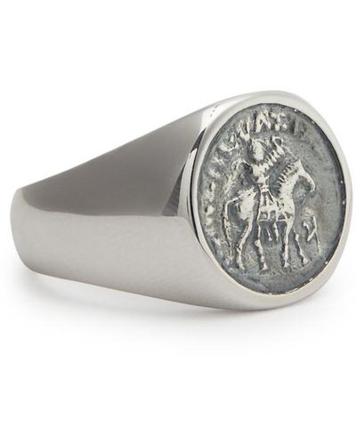 Tom Wood Coin Sterling Signet Ring - Gray