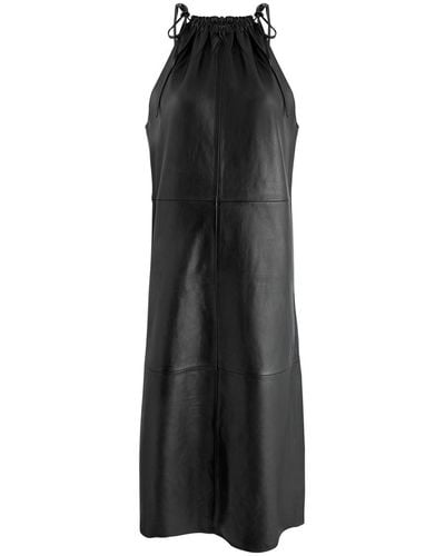 Day Birger et Mikkelsen Floressa Leather Midi Dress - Black