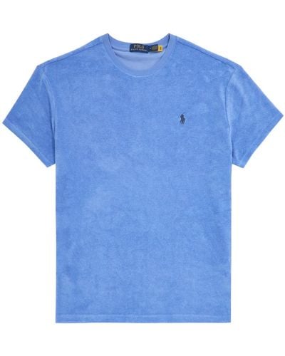 Polo Ralph Lauren Spa Logo-Embroidered Terry T-Shirt - Blue