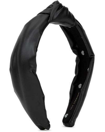 Lele Sadoughi Faux Leather Headband - Black