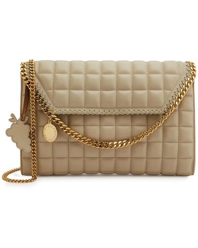 Stella McCartney Falabella Quilted Faux Leather Cross-body Bag - Natural