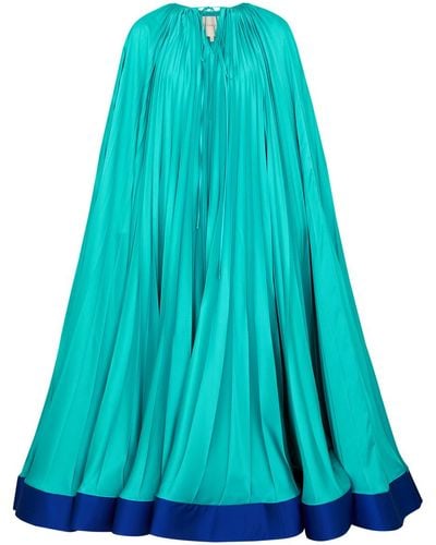 ROKSANDA Anaphora Pleated Satin Dress - Blue