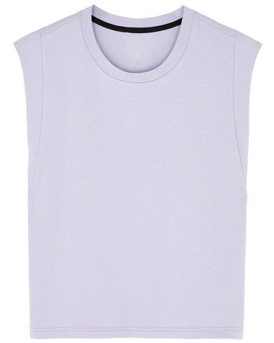 On Shoes Running Focus Crop Stretch-Jersey Top, Tops, , Large - Purple