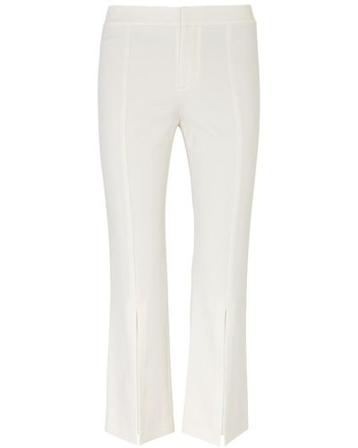 Alice + Olivia Alice + Olivia Walker Cropped Stretch-jersey Trousers - White