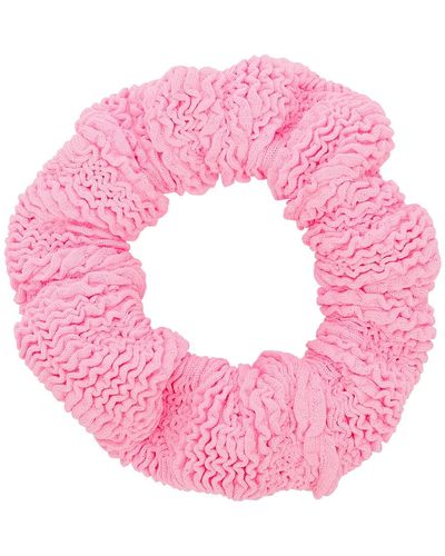 Hunza G Seersucker Scrunchie - Pink