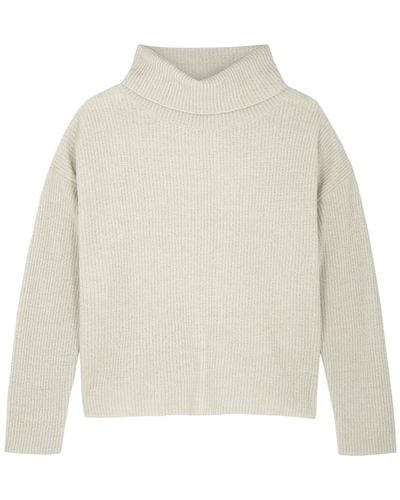 Eileen Fisher Chenille Roll-neck Sweater - White