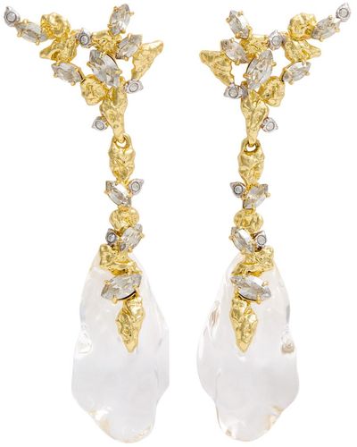 Alexis Dream Rain Lucite And 14kt -plated Drop Earrings - Metallic