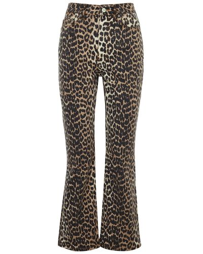Ganni Betzy -print Flared Jeans - Gray