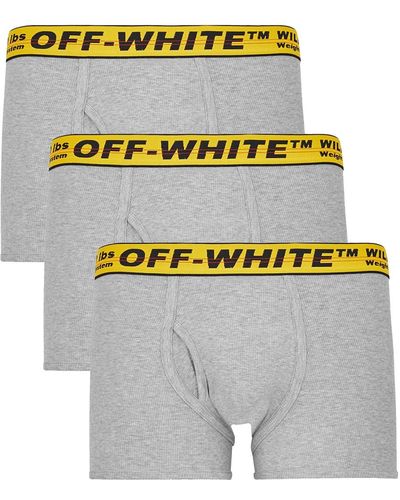 Off-White c/o Virgil Abloh Industrial Grey Stretch-cotton Boxer Trunks