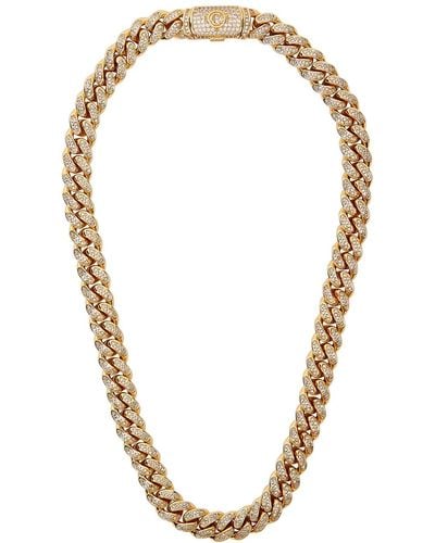 CERNUCCI Iced Out Cuban 18Kt-Plated Necklace - Metallic