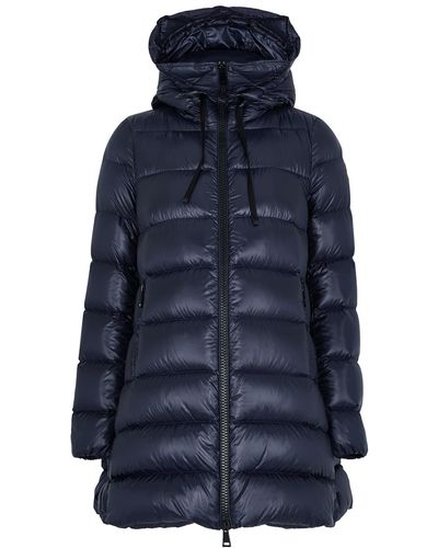 Moncler Suyen Quilted Shell Coat - Blue