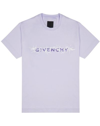 Givenchy Printed Cotton T-shirt - Purple