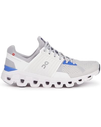 On Shoes Cloud Swift Gray Mesh Sneakers - White