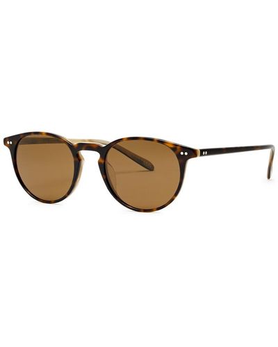 Oliver Peoples Riley Sun Round-frame Sunglasses - Brown